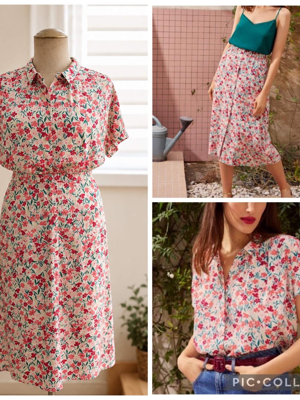 Floral Button-Front set Des petits Hauts